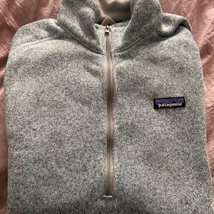 Blue Quarter-Zip Sweatshirt Cozy Fleece Top